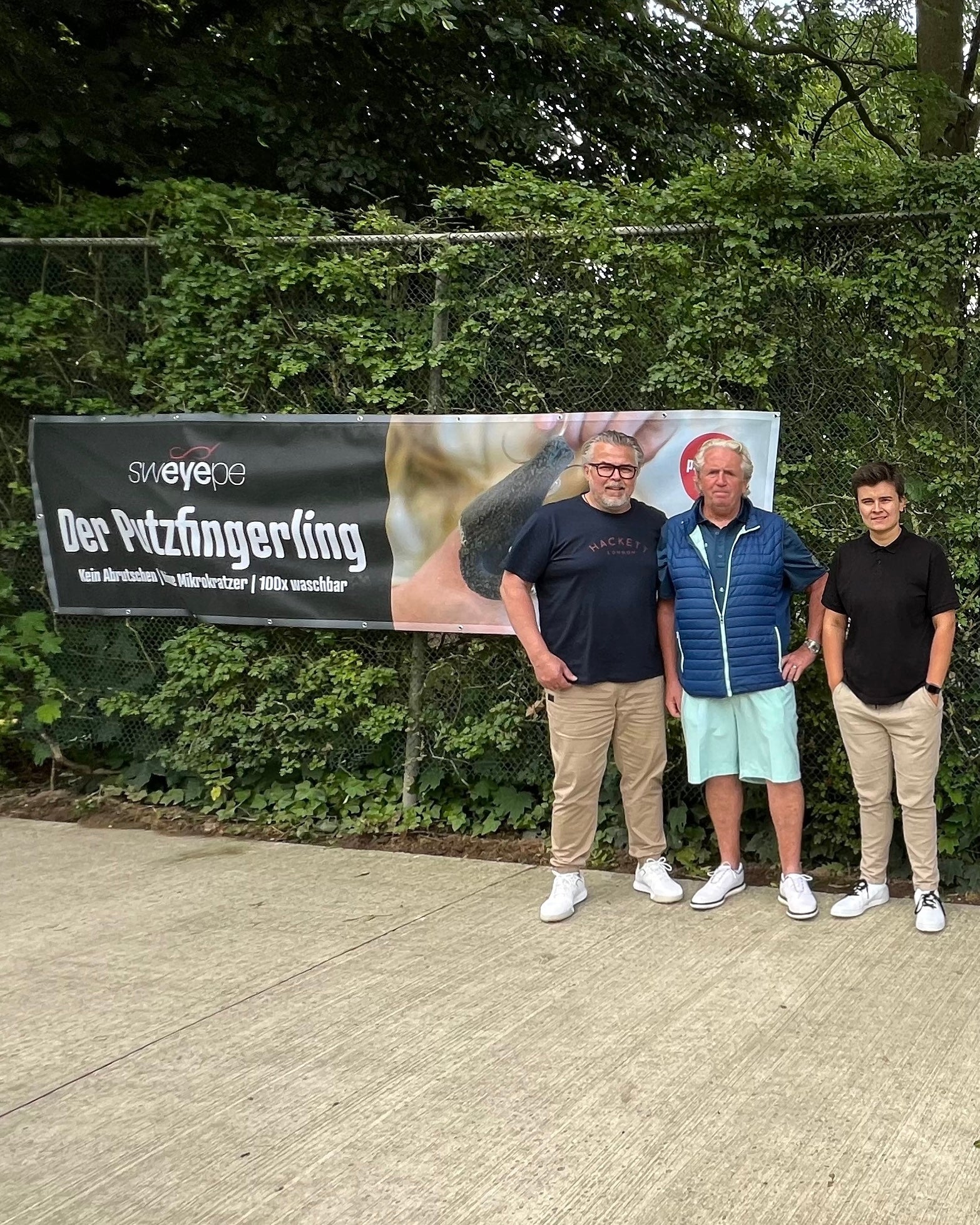 Banner Sweyepe, Sponsoring Benefiz Golfturnier, Veranstalter und Nicola und Andreas Tanski